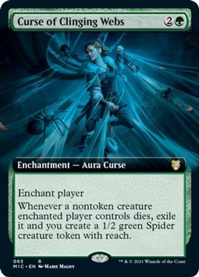 Curse of Clinging Webs (Extended Art) card art
