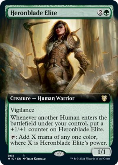 Heronblade Elite (Extended Art) card art