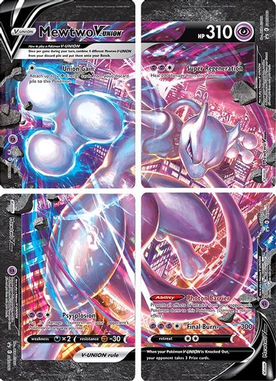 Mewtwo V-UNION [Set of 4] card art