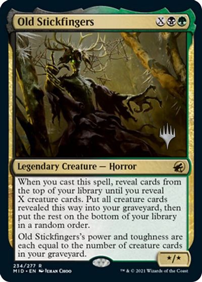 Old Stickfingers card art
