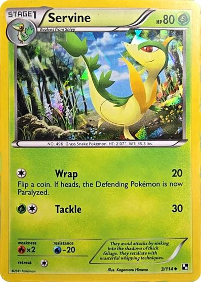 Servine - 3/114 (Cracked Ice Holo) card art