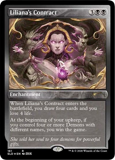 Liliana's Contract (161) (Foil Etched) card art
