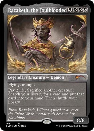 Razaketh, the Foulblooded (Foil Etched) card art