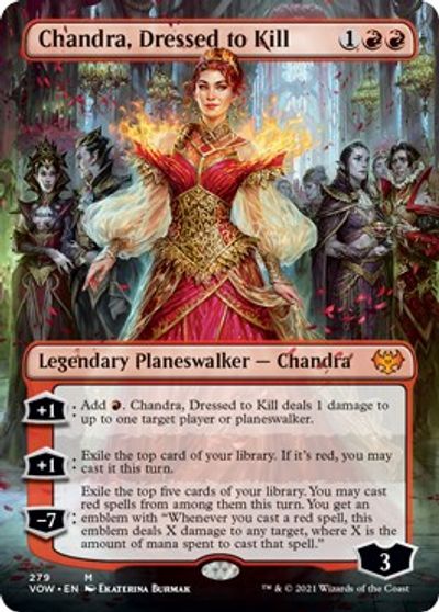 Chandra, Dressed to Kill (Borderless) card art