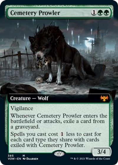 Cemetery Prowler (Extended Art) card art