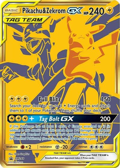 Pikachu & Zekrom GX - SM248 card art