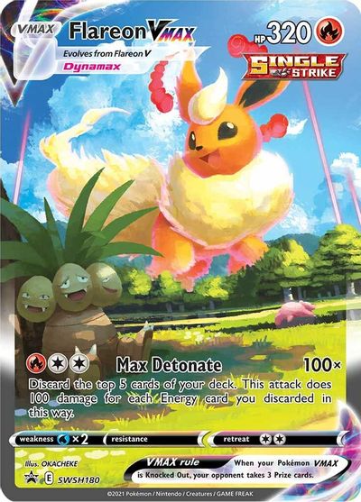 Flareon VMAX - SWSH180 card art