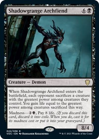 Shadowgrange Archfiend card art