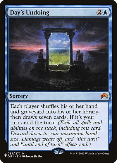 Day's Undoing card art