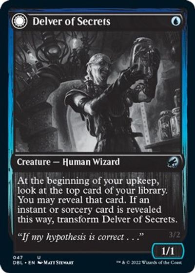 Delver of Secrets card art