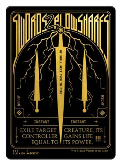 Swords to Plowshares (Foil Etched) (Gold) card art