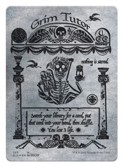 Grim Tutor (Silver Laminate) card art