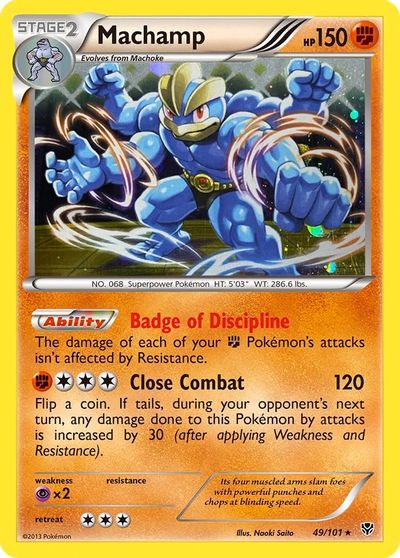 Machamp - 49/101 (Cosmos Holo) card art