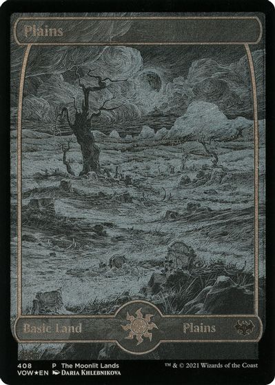 Plains (Moonlit Land) (Foil Etched) card art
