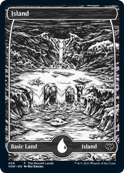 Island (Moonlit Land) (Foil Etched) card art