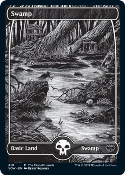 Swamp (Moonlit Land) (Foil Etched) card art