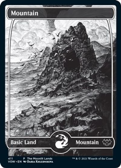 Mountain (Moonlit Land) (Foil Etched) card art