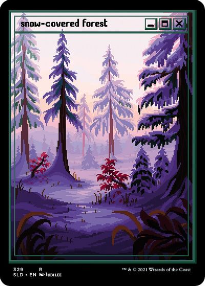 Snow-Covered Forest (PixelSnowLands.jpg) card art
