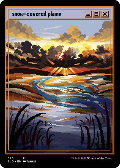 Snow-Covered Plains (PixelSnowLands.jpg) card art