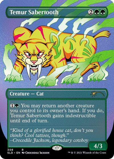 Temur Sabertooth (Foil Etched) card art
