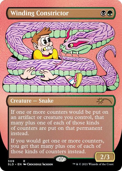Winding Constrictor (Foil Etched) card art