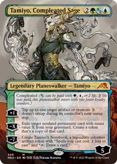 Tamiyo, Compleated Sage (Borderless) card art