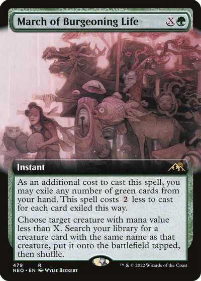 March of Burgeoning Life (Extended Art) card art