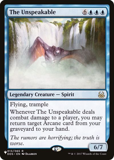 The Unspeakable card art