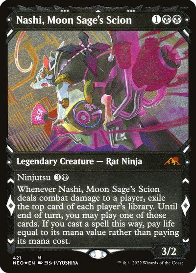 Nashi, Moon Sage's Scion (Showcase) (Foil Etched) card art