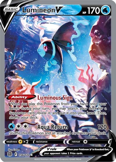 Lumineon V (Alternate Full Art) card art