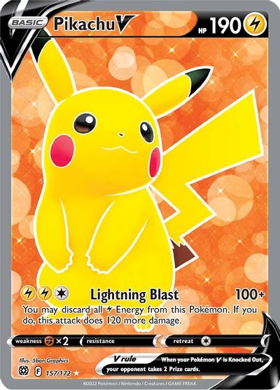 Pikachu V (Full Art) card art