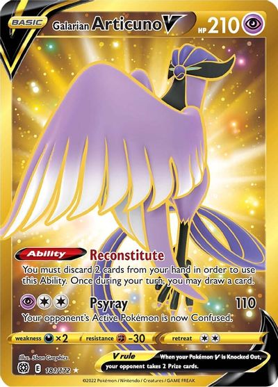Galarian Articuno V (Secret) card art