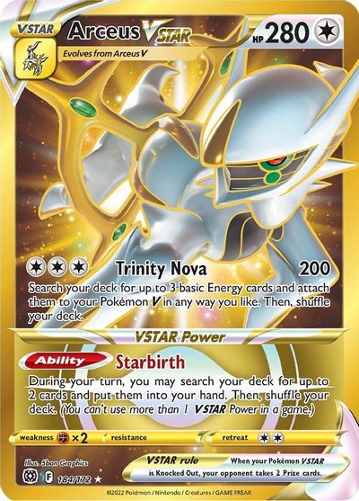Arceus VSTAR (Secret) (184) card art