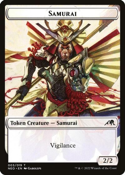 Samurai (003) // Goblin Shaman (008) Double-sided Token card art