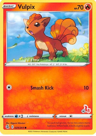 Vulpix - 029/264 (#18 Cinderace Stamped) card art
