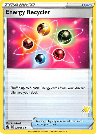 Energy Recycler - 124/163 (#32 Pikachu Stamped) card art
