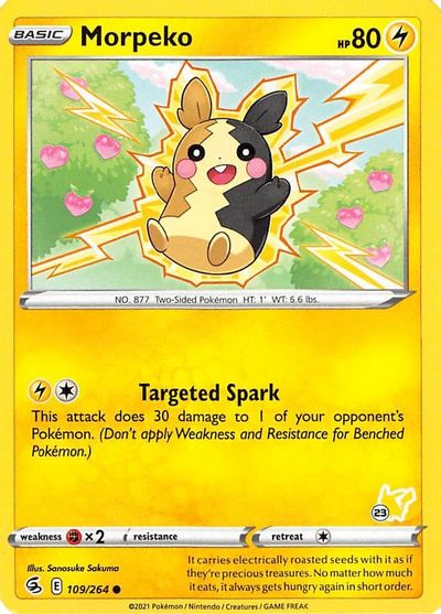 Morpeko - 109/264 (#23 Pikachu Stamped) card art