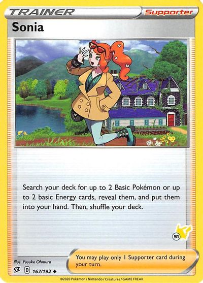 Sonia - 167/192 (#51 Pikachu Stamped) card art