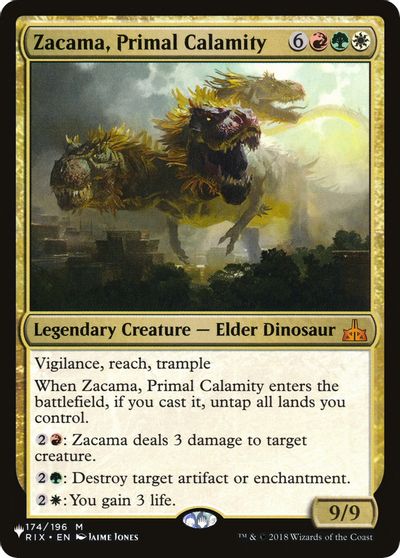 Zacama, Primal Calamity card art