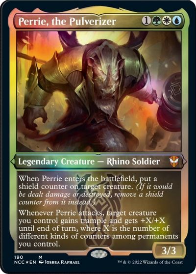 Perrie, the Pulverizer (Display Commander) - Thick Stock card art
