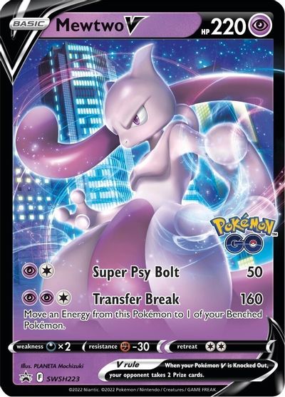 Mewtwo V - SWSH223 card art