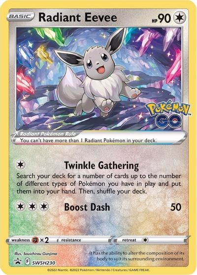 Radiant Eevee - SWSH230 card art