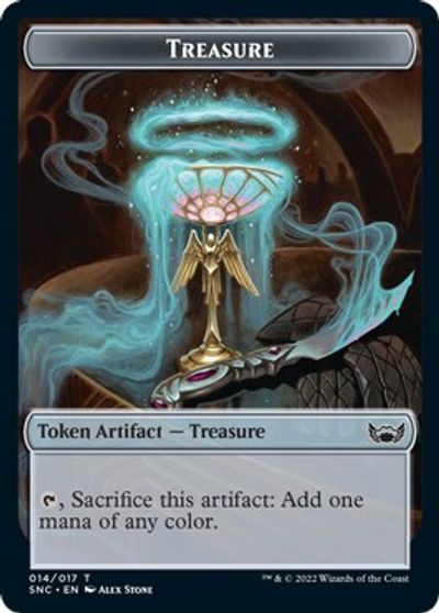 Treasure (014) // Ogre Warrior Double-Sided Token card art