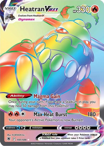 Heatran VMAX (Secret) card art