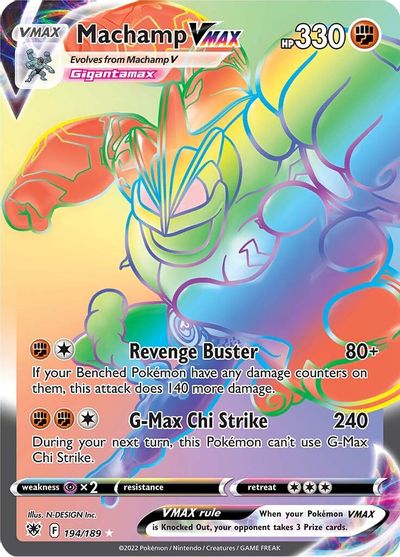 Machamp VMAX (Secret) card art