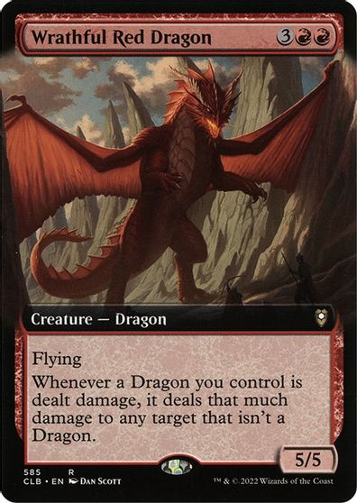 Wrathful Red Dragon (Extended Art) card art