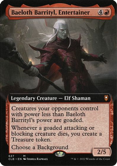 Baeloth Barrityl, Entertainer (Extended Art) card art