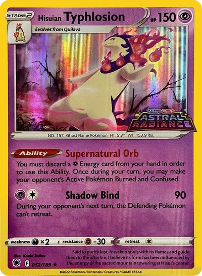 Hisuian Typhlosion - 052/189 (GameStop Exclusive) card art