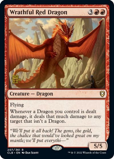 Wrathful Red Dragon card art