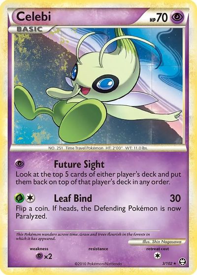 Celebi - 3/102 (Non-Holo Movie Exclusive) card art